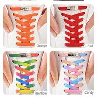 Elastic No-Tie Shoelaces with Press Lock for Sneakers - Kids & Adults - MANDOTOS INTERNATIONAL
