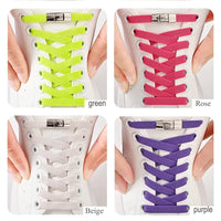 Elastic No-Tie Shoelaces with Press Lock for Sneakers - Kids & Adults - MANDOTOS INTERNATIONAL