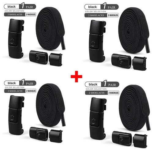 Elastic no-tie shoelaces with press lock for sneakers, suitable for kids and adults, by MANDOTOS INTERNATIONAL.