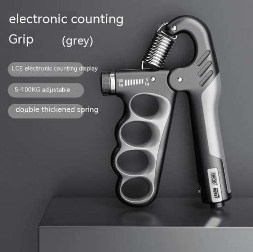 Mandotos International electronic grip enhancer device for improved grip and hand strength, shown in the product image.