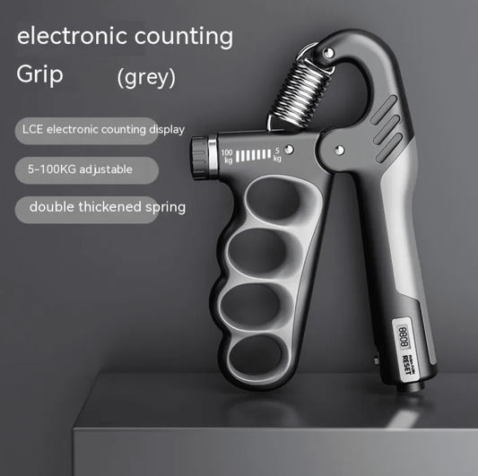 Mandotos International electronic grip enhancer device for improved grip and hand strength, shown in the product image.