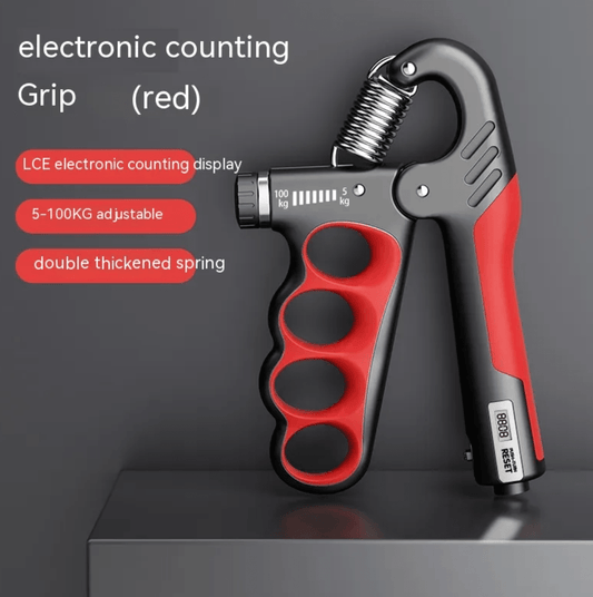 Electronic grip enhancer by MANDOTOS INTERNATIONAL showing a compact device with textured grip surface for improved handling.
