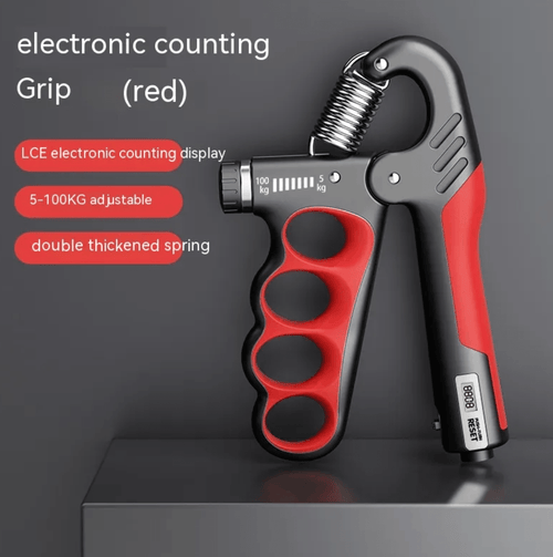 Mandotos International electronic grip enhancer with textured handles for improved grip and control.