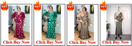 Elegant African V-neck Maxi Dress for Wedding Party - MANDOTOS INTERNATIONAL