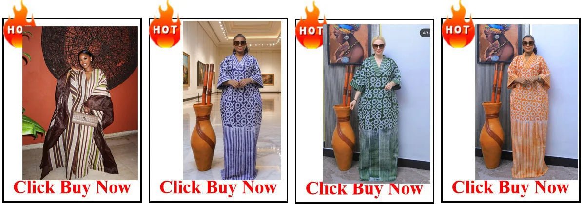 Elegant African V-neck Maxi Dress for Wedding Party - MANDOTOS INTERNATIONAL