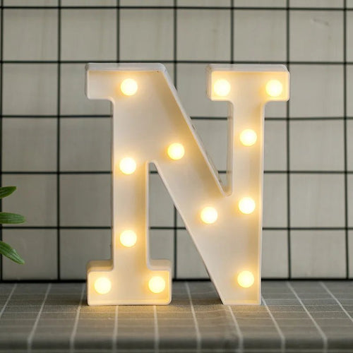 Mandotos International ELEGATE LED 54 N 3D letter light spotlight lamp for alphabet decor with Mexico theme.
