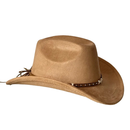 Embellished unisex cowboy hat by Mandotos International with decorative accents, perfect for stylish outdoor adventures.