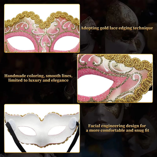 Exquisite handcrafted party mask by MANDOTOS INTERNATIONAL, featuring intricate designs for carnival and social events.