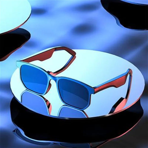 Mandotos International Bluetooth wireless polarized UV400 sunglasses in white, unisex driving and sports design with custom style.