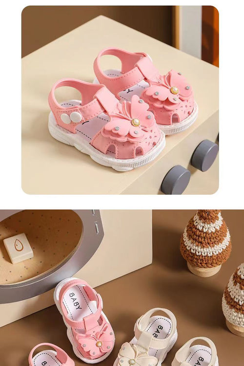 Girls' Sandals 2023 Summer New Children's Non-slip Soft Sole Infant Little Girl Baby Princess Beach Shoes - MANDOTOS INTERNATIONAL