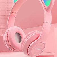 Glow Light Cat Ear Bluetooth Headphones for Kids and Adults - MANDOTOS INTERNATIONAL