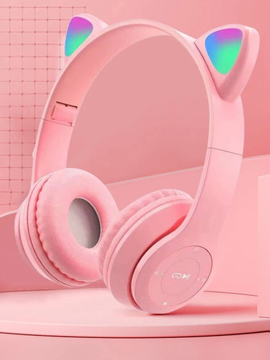 Glow Light Cat Ear Bluetooth Headphones for Kids and Adults - MANDOTOS INTERNATIONAL