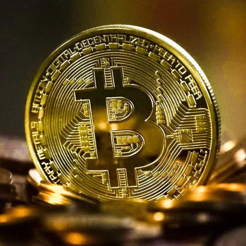 Gold Plated Bitcoin Coin Collectible Art Collection Gift Physical commemorative Casascius Bit BTC Metal Antique Imitation - MANDOTOS INTERNATIONAL