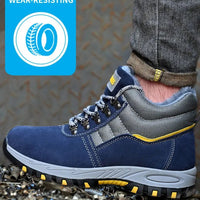 High Quality Winter Boots Men Steel Toe Cap Safety Boots Work Shoes Men Puncture-Proof Work Boots Plush Warm Safety Shoes male - MANDOTOS INTERNATIONAL