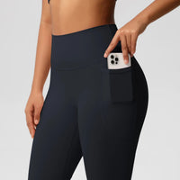 High Waist Women's Leggings Stretch Yoga Pants Tights With Pockets Push Up Fitness Running Sportswear Solid Color Pants - Mandotos International