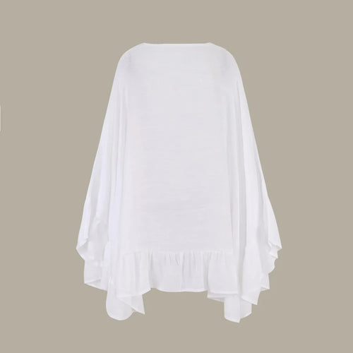 JSN9202262 2024 New Arrival Hot Selling Lace Bikini Cover up V Neck Solid Color High Quality Blouse for Girl - MANDOTOS INTERNATIONAL