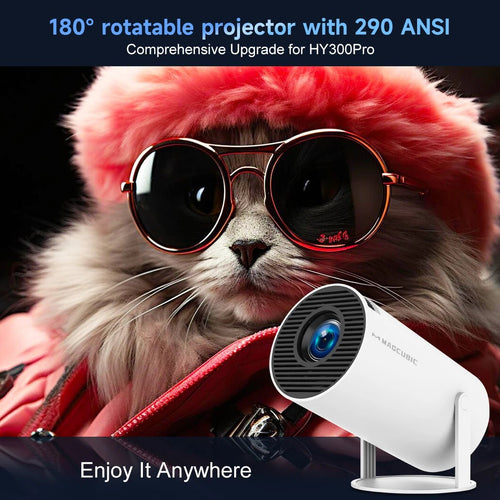 Mandotos International Magcubic Pro 4K Android 11 projector with dual Wi-Fi 6, Bluetooth 5.0 for home and outdoor cinema use