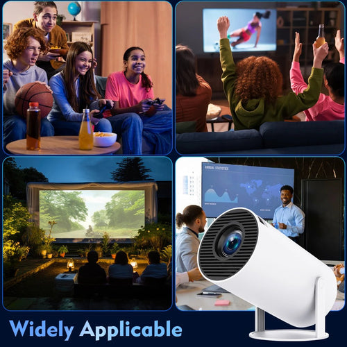 Mandotos International Magcubic Pro 4K Android 11 projector with dual WiFi 6, Bluetooth 5.0, ideal for home cinema and outdoor use