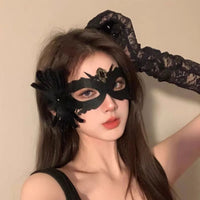 Masquerade Costume Mask Sexy Lace Half Face Mask Gothic Lace Mask Elegant For Fancy Dress Themed Events Halloween - MANDOTOS INTERNATIONAL