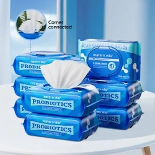 Matern'ella Cotton Flushable Wet Wipes by Mandotos International, 8 packs of 640, plant-based fibers, travel-friendly, gentle and soft.