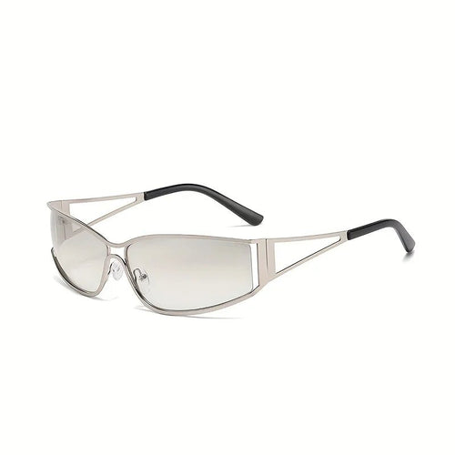 Men's black metal framed sunglasses with TAC lenses, suitable for day and night driving, stylish for daily leisure wear.