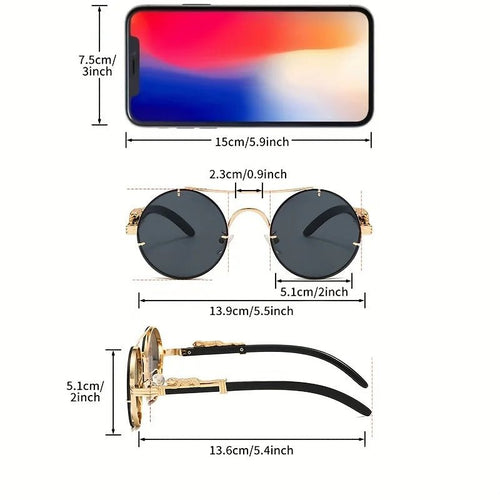 Men's black metal framed sunglasses with TAC lenses, suitable for day and night driving, stylish daily leisure wear by MANDOTOS INTERNATIONAL.