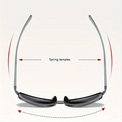 Men's black metal framed sunglasses with TAC lenses, stylish daily wear suitable for day and night driving by MANDOTOS INTERNATIONAL.