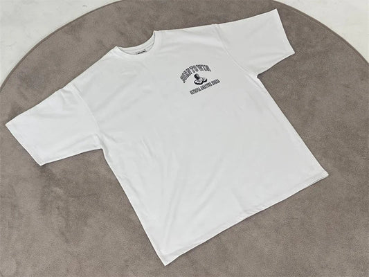 Men's cotton fitness tee by Mandotos International, short sleeve summer gym T-shirt, casual athletic wear, white fabric, front view