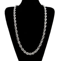Men's Hip-Hop Gold-Plated Necklace, 1cm Twist Rope Chain, High Fashion Sense - MANDOTOS INTERNATIONAL