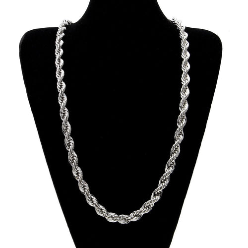 Men's Hip-Hop Gold-Plated Necklace, 1cm Twist Rope Chain, High Fashion Sense - MANDOTOS INTERNATIONAL