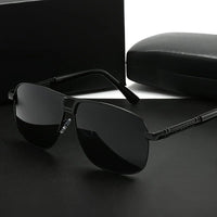 Men'S Large Frame Sunglasses | Black to Red Gradient TAC Lens, Full-Rim Iron Frame, Protection, Easy-Clean Lens Surface,Polished - MANDOTOS INTERNATIONAL