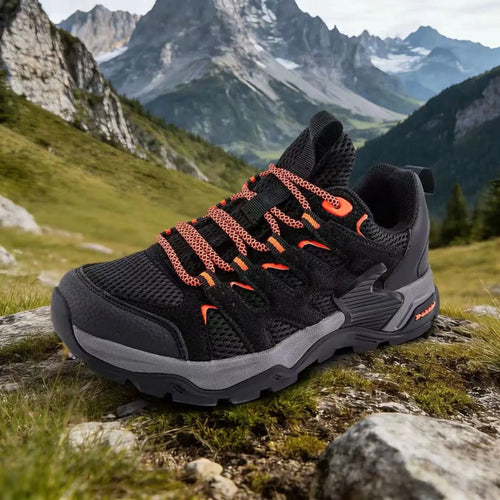 Men's lightweight waterproof hiking shoes by MANDOTOS INTERNATIONAL, designed for all seasons with durable outdoor footwear features.