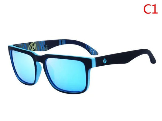 Men's polarized night vision driving sunglasses by MANDOTOS INTERNATIONAL, Viahda V5089, with dark tinted lenses for enhanced nighttime visibility