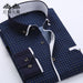 Men's Slim-Fit Business Printed Long-Sleeve Shirt - MANDOTOS INTERNATIONAL