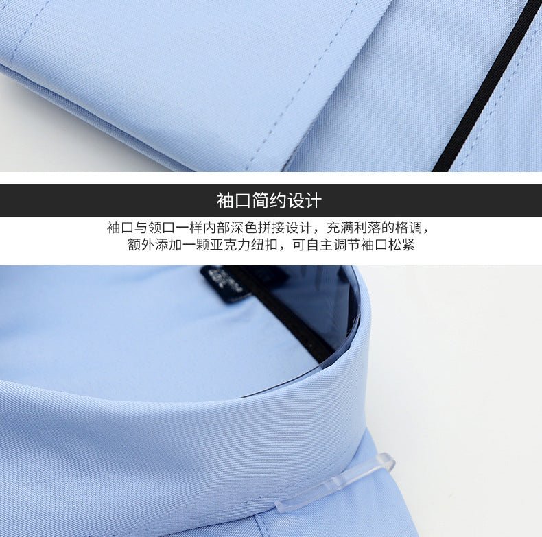 Men's Slim-Fit Business Printed Long-Sleeve Shirt - MANDOTOS INTERNATIONAL