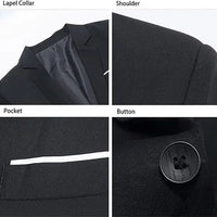 Men's Slim Fit Travel Blazer Lightweight Suit Jacket - MANDOTOS INTERNATIONAL