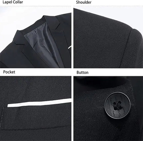 Men's lightweight slim fit travel blazer by Mandotos International, tailored suit jacket with a modern, sleek design.