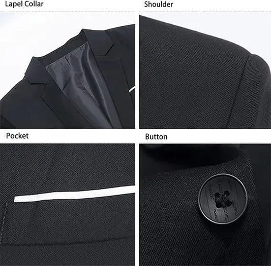 Men's lightweight slim fit travel blazer by Mandotos International, tailored suit jacket with a modern, sleek design.