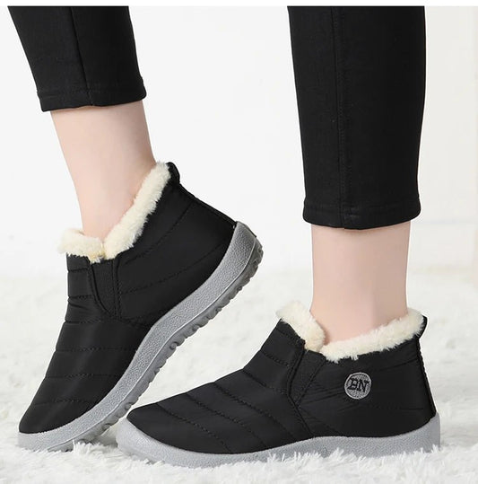 Men's waterproof winter snow boots by MANDOTOS INTERNATIONAL, outdoor work shoes, plus size, rugged sole and insulated design.