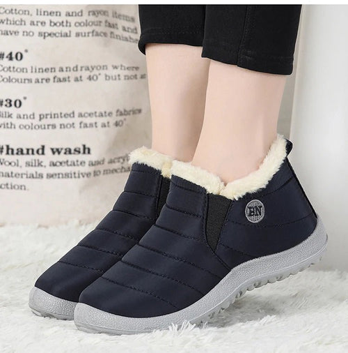 Men's waterproof winter snow boots by MANDOTOS INTERNATIONAL, outdoor work shoes, plus size, with rugged soles for winter outdoor activities.