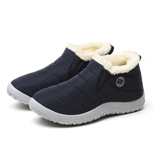 Men's waterproof winter snow boots by MANDOTOS INTERNATIONAL, outdoor work shoes, plus size, durable and insulated for cold weather.