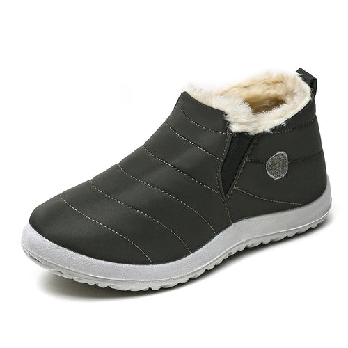 Men's waterproof winter snow boots by MANDOTOS INTERNATIONAL, outdoor work shoes with sturdy soles and plus size fit.
