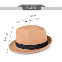 Men Winter Thick Warm Felt Fedora Hats Wool Gentleman Jazz Cap Homburg Male Classical Narrow Brim Top Hat - MANDOTOS INTERNATIONAL
