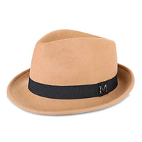 Men Winter Thick Warm Felt Fedora Hats Wool Gentleman Jazz Cap Homburg Male Classical Narrow Brim Top Hat - MANDOTOS INTERNATIONAL