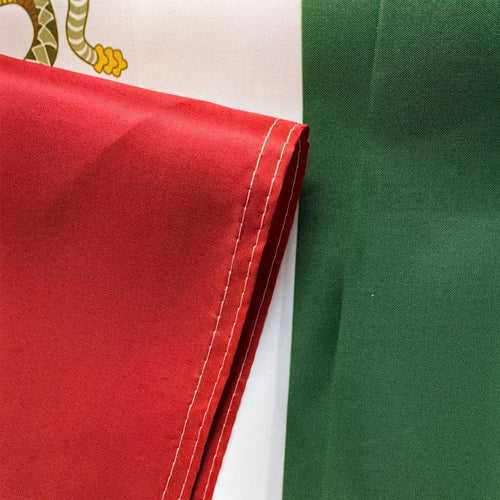Mexican flag outdoor advertising banner for party decoration, featuring vibrant colors and festive design by MANDOTOS INTERNATIONAL.