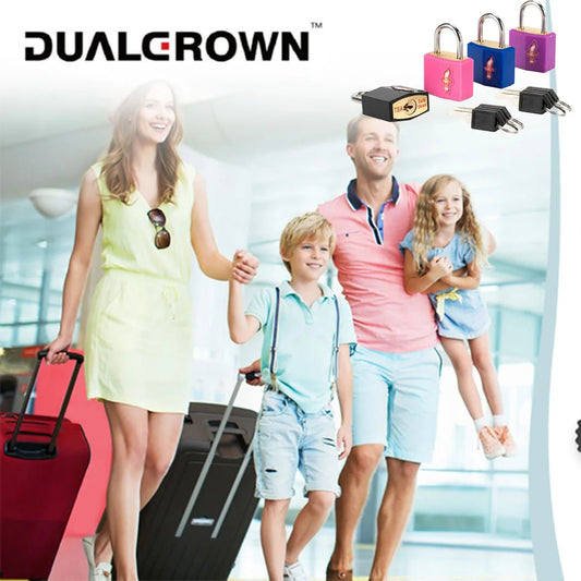 Multicolor family travel kit with TSA-approved luggage locks from MANDOTOS INTERNATIONAL, including multiple lock sets and travel accessories.