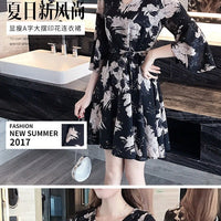 New floral dress women's summer dress summer 2019 new women's fashion student Korean style slimming fashion fashion - Mandotos International