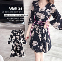 New floral dress women's summer dress summer 2019 new women's fashion student Korean style slimming fashion fashion - Mandotos International