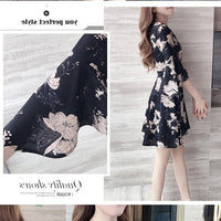 New floral dress women's summer dress summer 2019 new women's fashion student Korean style slimming fashion fashion - Mandotos International