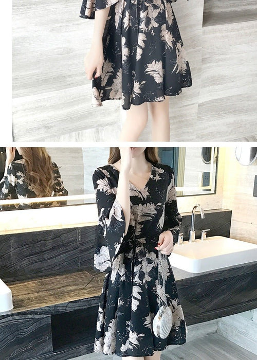 New floral dress women's summer dress summer 2019 new women's fashion student Korean style slimming fashion fashion - Mandotos International
